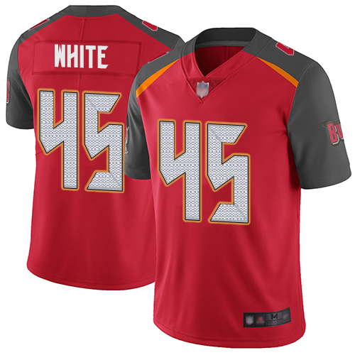Personalized Buccaneers #45 Devin White Red Team Color Men’s Stitched Football Untouchable Limited Jersey