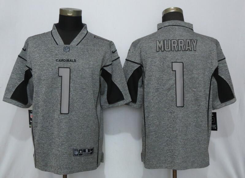 Personalized Cardinals 1 Kyler Murray Gray Gridiron Gray Untouchable Limited Jersey