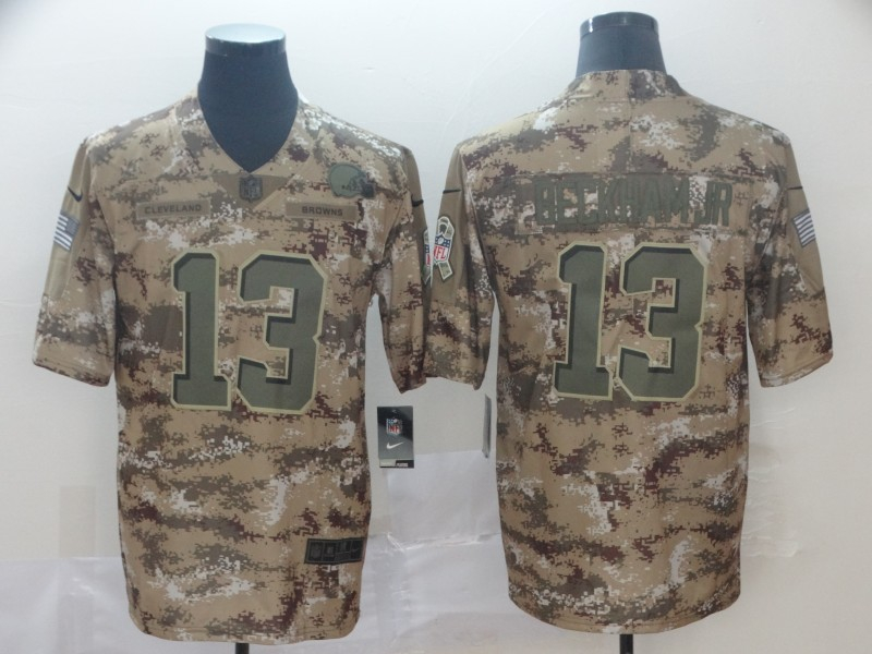 Personalized Browns 13 Odell Beckham Jr Camo Salute To Service Limited Jersey
