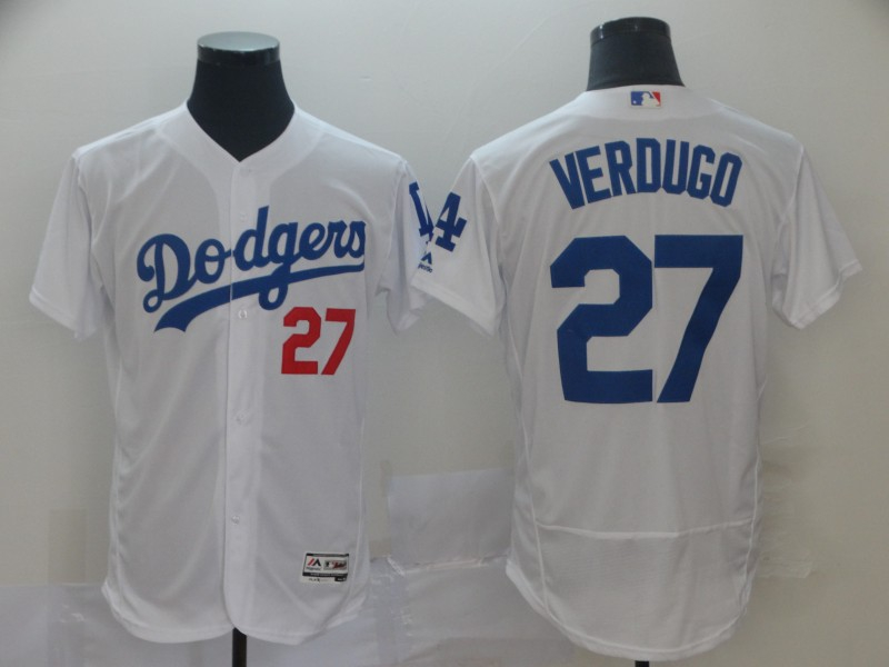 Personalized Dodgers 27 Alex Verdugo White Flexbase Jersey