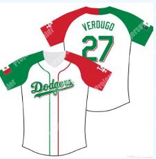 Personalized Dodgers Mexican #27 Alex Verdugo Baseball Jersey