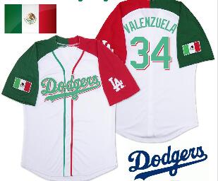 Personalized Dodgers Mexican #34 Fernando Valenzuela Baseball Jersey
