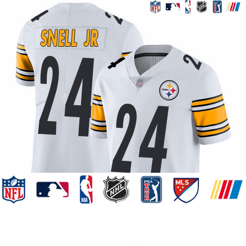 Personalized Steelers #24 Benny Snell Jr. White Youth Stitched Football Untouchable Limited Jersey