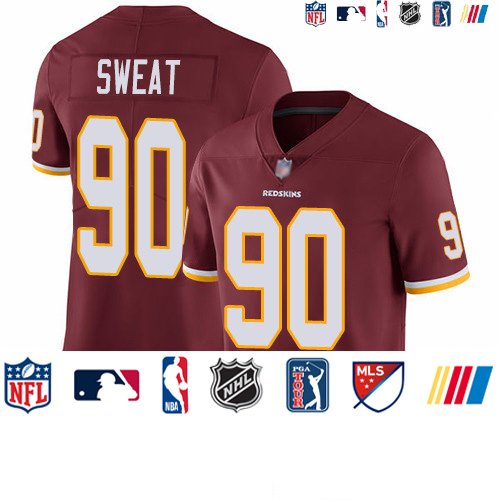 Personalized Redskins #90 Montez Sweat Burgundy Red Team Color Youth Stitched Football Untouchable Limited Jersey