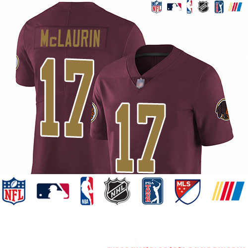 Personalized Redskins #17 Terry McLaurin Burgundy Red Alternate Youth Stitched Football Untouchable Limited Jersey