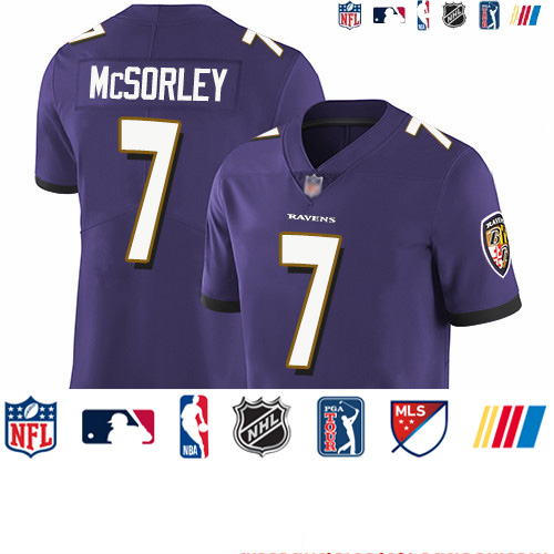 Personalized Ravens #7 Trace McSorley Purple Team Color Youth Stitched Football Untouchable Limited Jersey