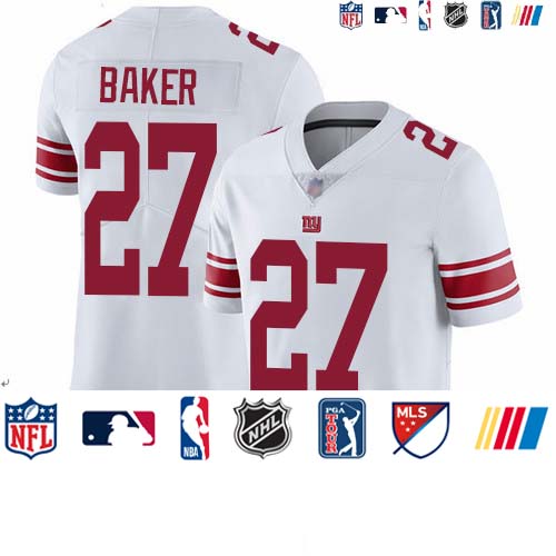 Personalized Giants #27 Deandre Baker White Youth Stitched Football Untouchable Limited Jersey