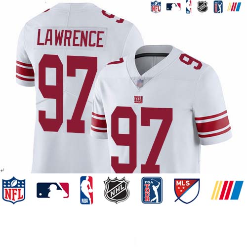Personalized Giants #97 Dexter Lawrence White Youth Stitched Football Untouchable Limited Jersey