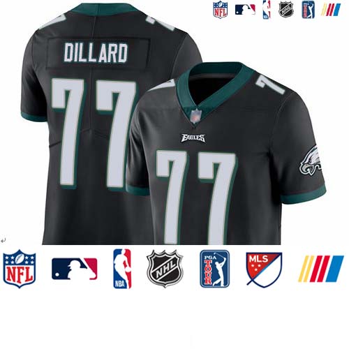 Personalized Eagles #77 Andre Dillard Black Alternate Youth Stitched Football Untouchable Limited Jersey