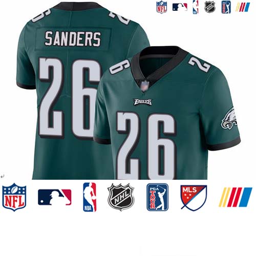 Personalized Eagles #26 Miles Sanders Midnight Green Team Color Youth Stitched Football Untouchable Limited Jersey