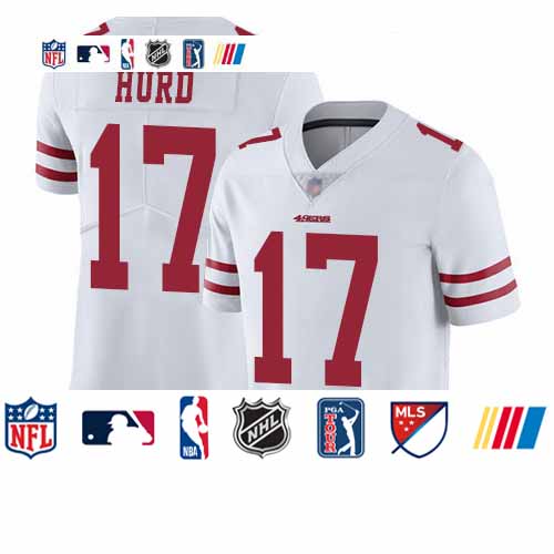 Personalized 49ers #17 Jalen Hurd White Youth Stitched Football Untouchable Limited Jersey