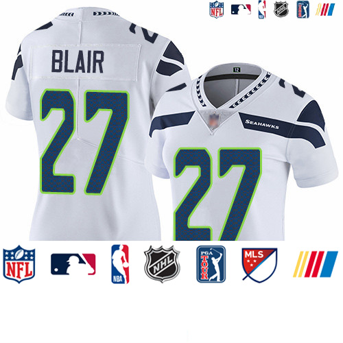 Personalized Seahawks #27 Marquise Blair White Women’s Stitched Football Untouchable Limited Jersey
