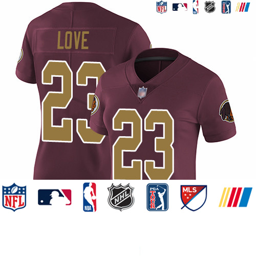 Personalized Redskins #23 Bryce Love Burgundy Red Alternate Women’s Stitched Football Untouchable Limited Jersey