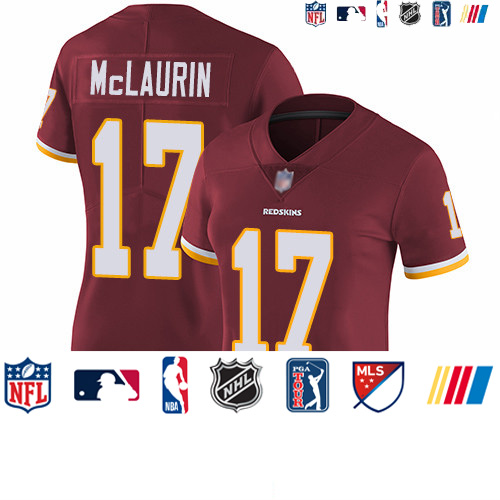 Personalized Redskins #17 Terry McLaurin Burgundy Red Team Color Women’s Stitched Football Untouchable Limited Jersey