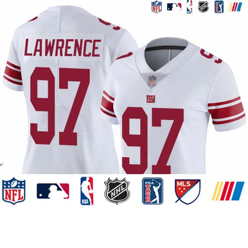 Personalized Giants #97 Dexter Lawrence White Women’s Stitched Football Untouchable Limited Jersey