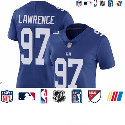 Personalized Giants #97 Dexter Lawrence Royal Blue Team Color Women’s Stitched Football Untouchable Limited Jersey