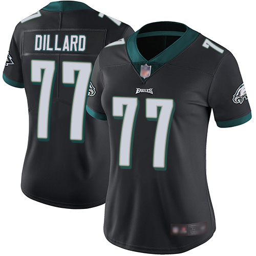 Personalized Eagles #77 Andre Dillard Black Alternate Women’s Stitched Football Untouchable Limited Jersey