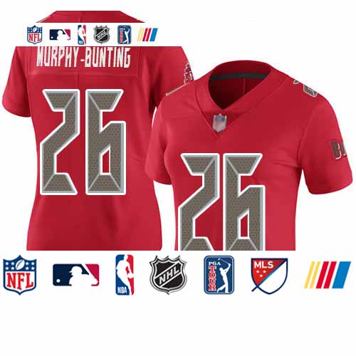 Personalized Buccaneers #26 Sean Murphy-Bunting Red Women’s Stitched Football Limited Rush Jersey