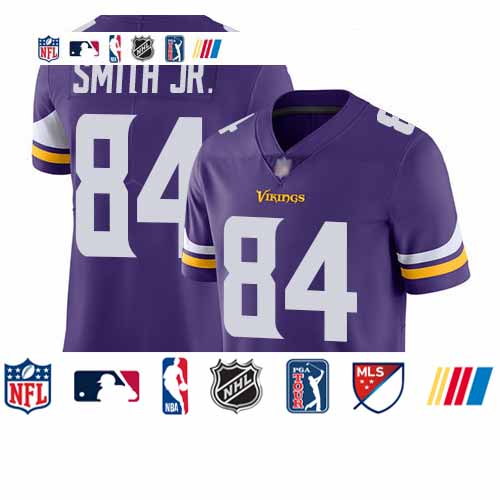 Personalized Vikings #84 Irv Smith Jr. Purple Team Color Men’s Stitched Football Untouchable Limited Jersey