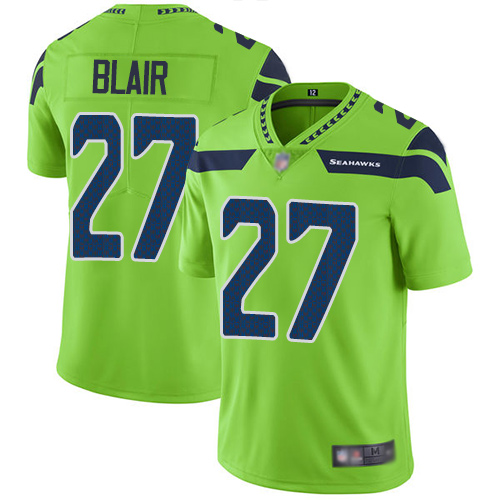 Personalized Seahawks #27 Marquise Blair Green Men’s Stitched Football Limited Rush Jersey
