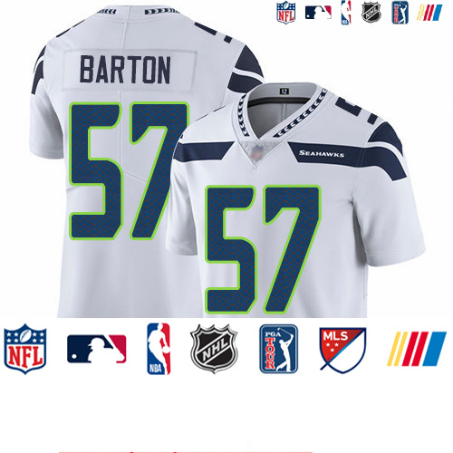 Personalized Seahawks #57 Cody Barton White Men’s Stitched Football Untouchable Limited Jersey