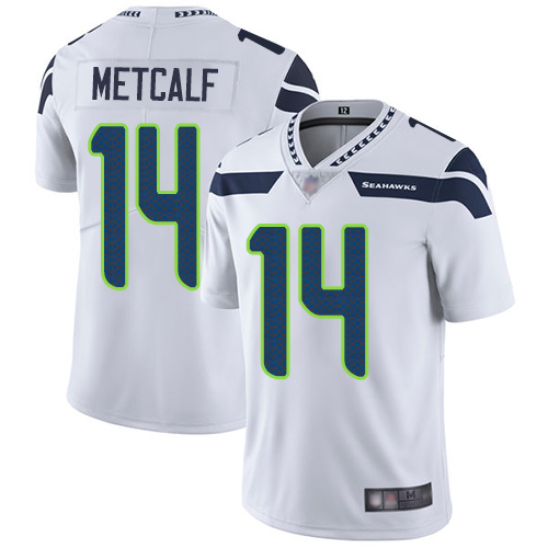 Personalized Seahawks #14 D.K. Metcalf White Men’s Stitched Football Untouchable Limited Jersey