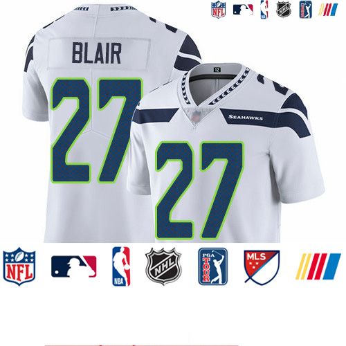 Personalized Seahawks #27 Marquise Blair White Men’s Stitched Football Untouchable Limited Jersey