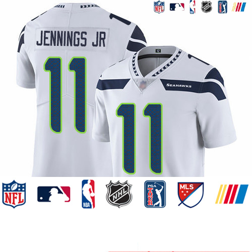 Personalized Seahawks #11 Gary Jennings Jr. White Men’s Stitched Football Untouchable Limited Jersey