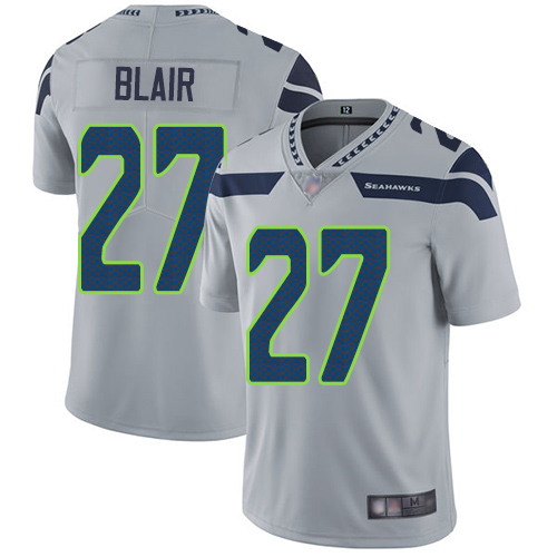 Personalized Seahawks #27 Marquise Blair Grey Alternate Men’s Stitched Football Untouchable Limited Jersey