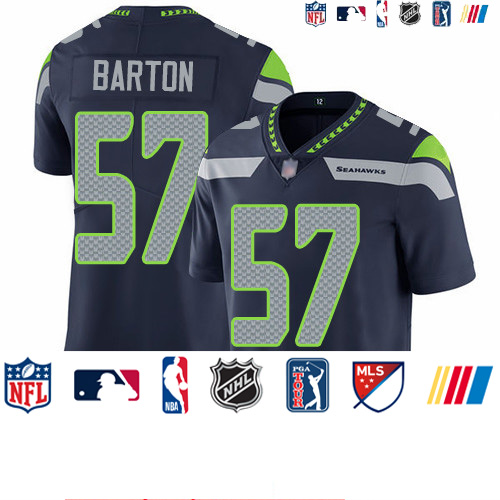 Personalized Seahawks #57 Cody Barton Steel Blue Team Color Men’s Stitched Football Untouchable Limited Jersey