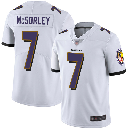 Personalized Ravens #7 Trace McSorley White Men’s Stitched Football Untouchable Limited Jersey