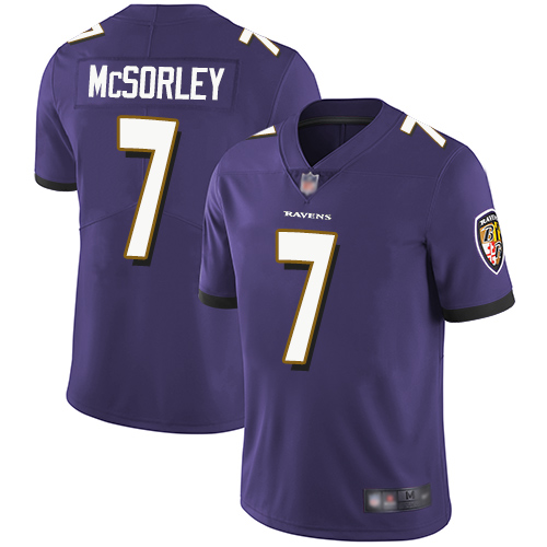 Personalized Ravens #7 Trace McSorley Purple Team Color Men’s Stitched Football Untouchable Limited Jersey