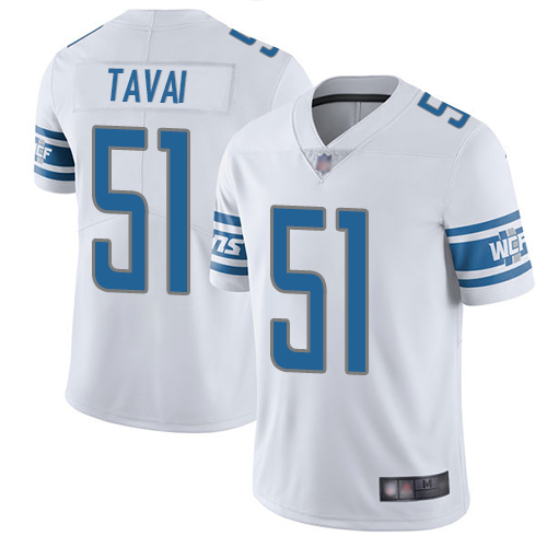 Personalized Lions #51 Jahlani Tavai White Men’s Stitched Football Untouchable Limited Jersey