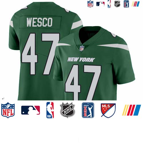Personalized Jets #47 Trevon Wesco Green Team Color Men’s Stitched Football Untouchable Limited Jersey