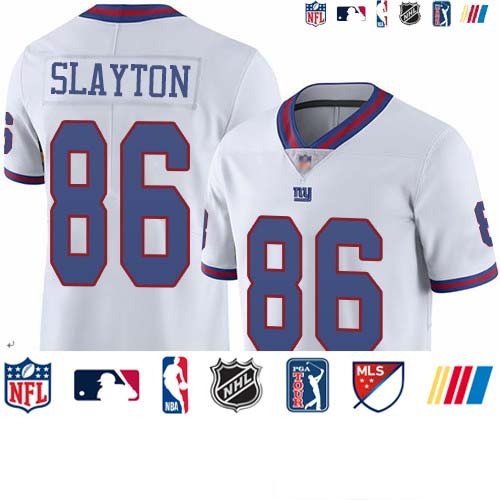 Personalized Giants #86 Darius Slayton White Men’s Stitched Football Limited Rush Jersey