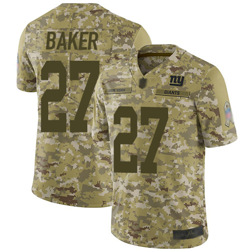 Personalized Giants #27 Deandre Baker Camo Men’s Stitched Football Limited 2018 Salute To Service Jersey