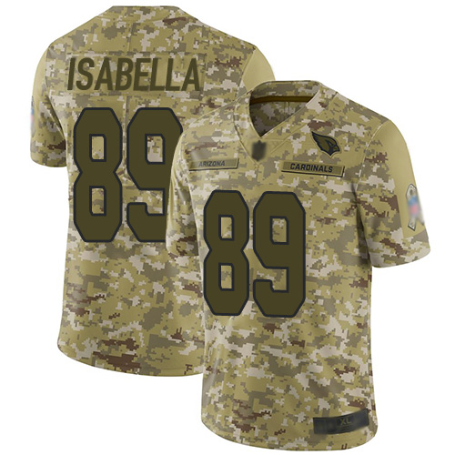Personalized Cardinals #89 Andy Isabella Camo Men’s Stitched Football Limited 2018 Salute to Service Jersey