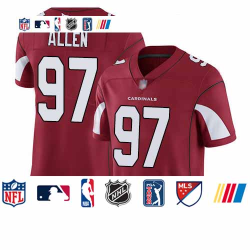 Personalized Cardinals #97 Zach Allen Red Team Color Men’s Stitched Football Untouchable Limited Jersey