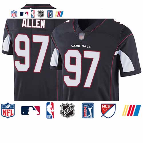 Personalized Cardinals #97 Zach Allen Black Alternate Men’s Stitched Football Untouchable Limited Jersey
