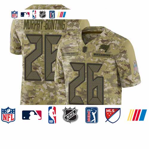 Personalized Buccaneers #26 Sean Murphy-Bunting Camo Men’s Stitched Football Limited 2018 Salute To Service Jersey