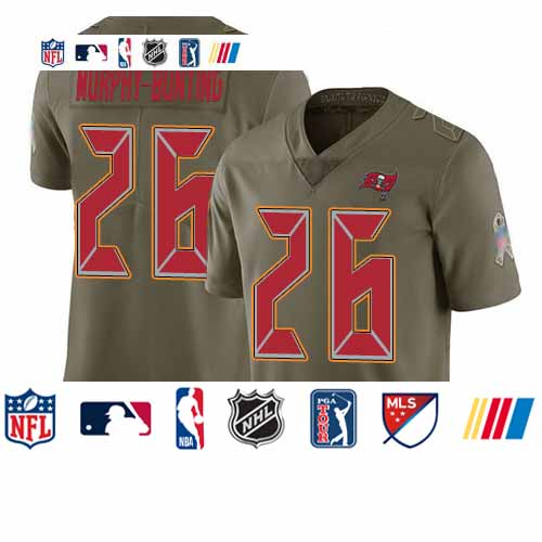 Personalized Buccaneers #26 Sean Murphy-Bunting Olive Men’s Stitched Football Limited 2017 Salute To Service Jersey