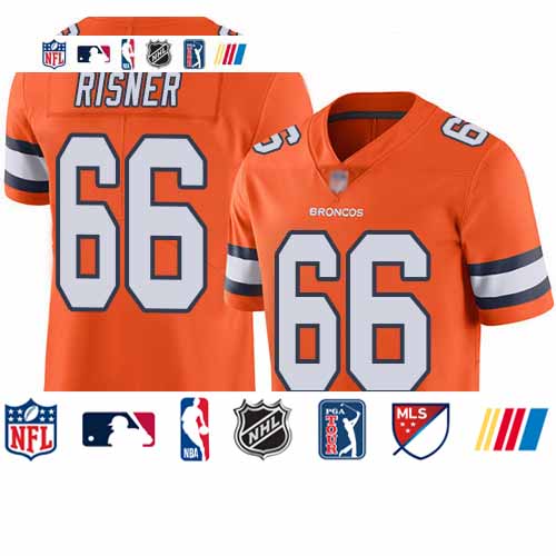 Personalized Broncos #66 Dalton Risner Orange Men’s Stitched Football Limited Rush Jersey