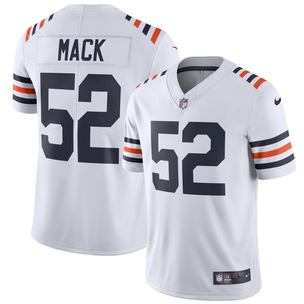 Personalized Bears 52 Khalil Mack White 2019 Alternate Classic Untouchable Limited Jersey
