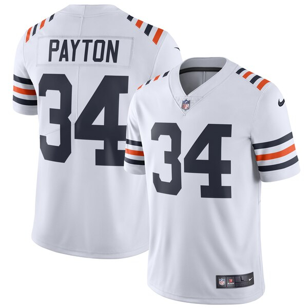 Personalized Bears 34 Walter Payton White 2019 Alternate Classic Retired Untouchable Limited Jersey