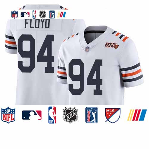 Personalized Bears #94 Leonard Floyd White Alternate Youth Stitched Football Untouchable Limited 100th Season Jersey