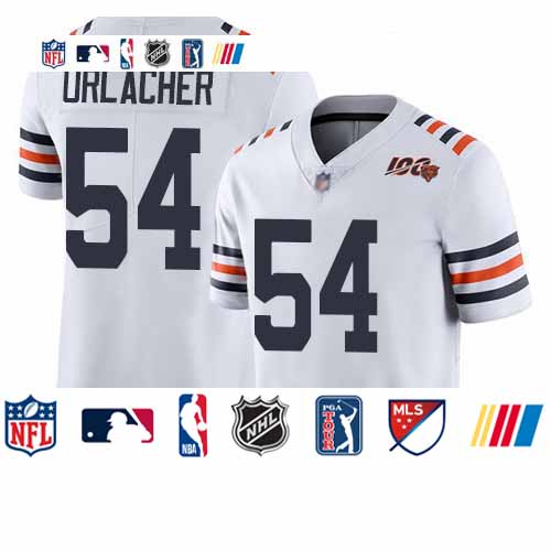 Personalized Bears #54 Brian Urlacher White Alternate Youth Stitched Football Untouchable Limited 100th Season Jersey