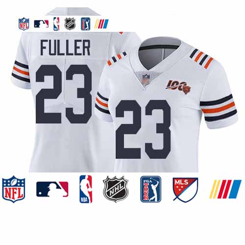 Personalized Bears #23 Kyle Fuller White Alternate Women’s Stitched Football Untouchable Limited 100th Season Jersey