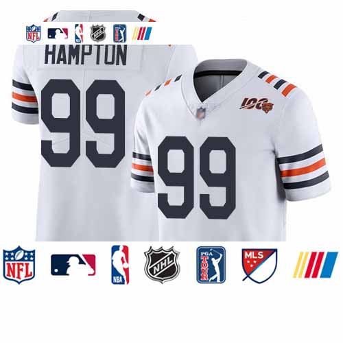 Personalized Bears #99 Dan Hampton White Alternate Men’s Stitched Football Untouchable Limited 100th Season Jersey
