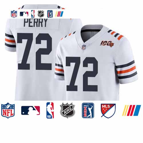 Personalized Bears #72 William Perry White Alternate Men’s Stitched Football Untouchable Limited 100th Season Jersey