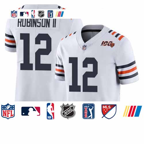 Personalized Bears #12 Allen Robinson II White Alternate Men’s Stitched Football Untouchable Limited 100th Season Jersey